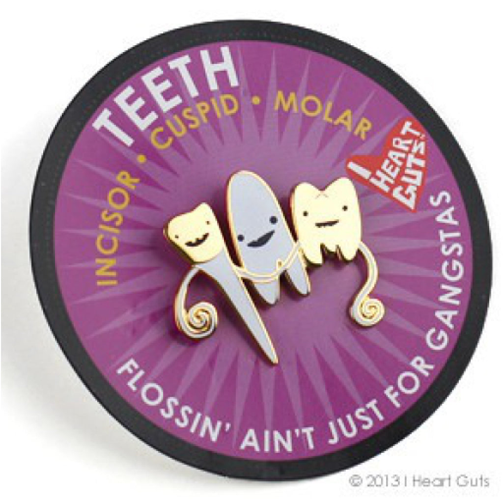 Teeth Lapel Pin package
