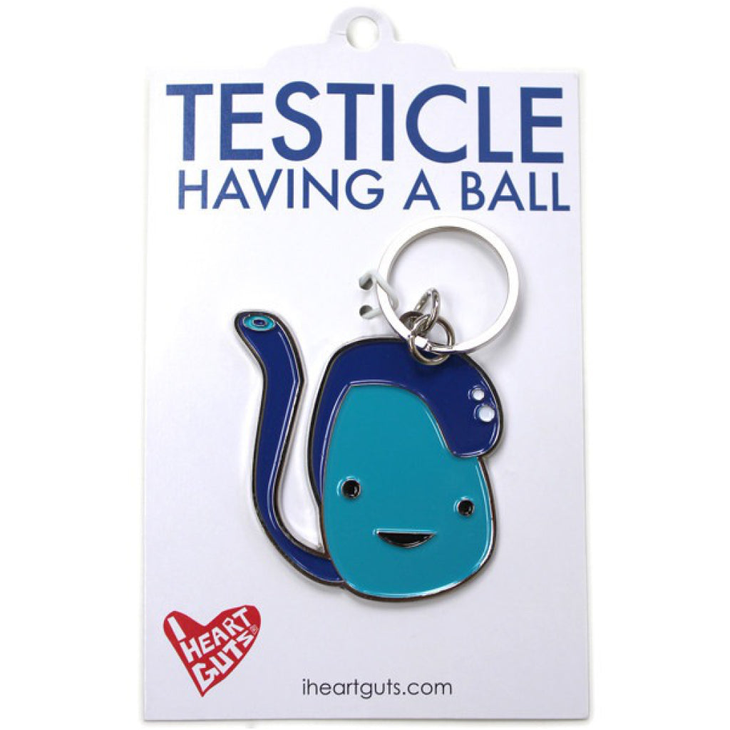 Testicle Key Chain package