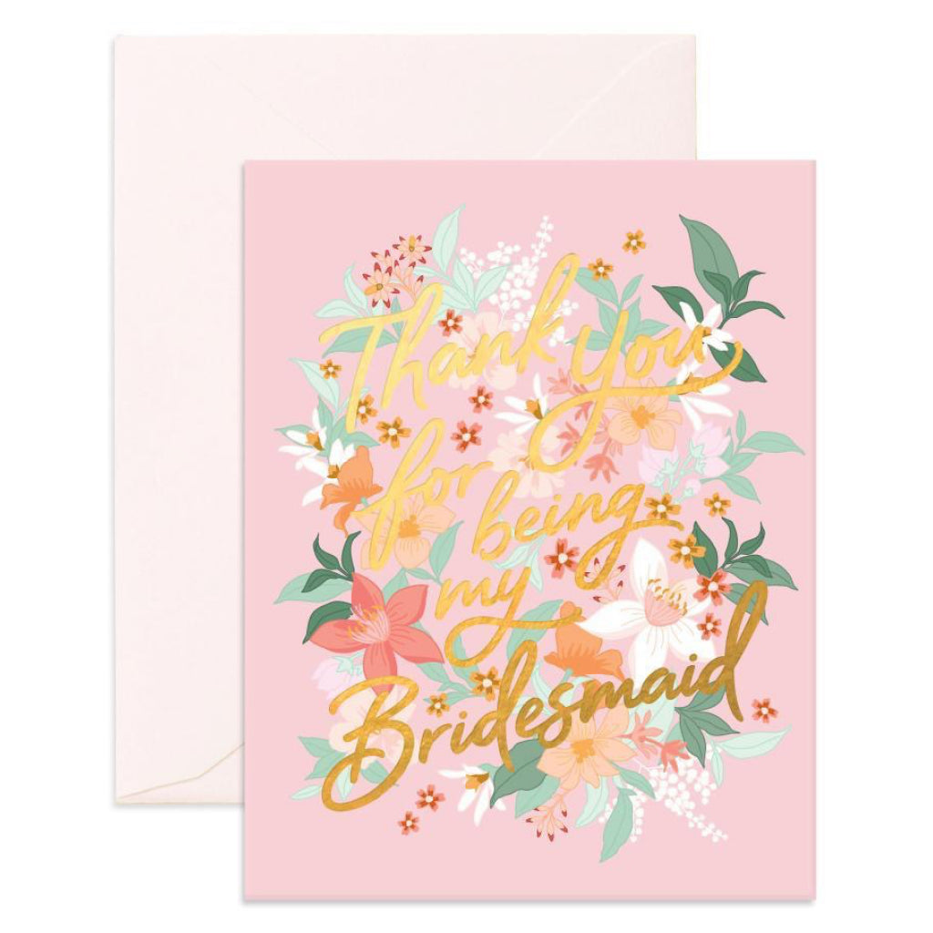 Thank You Bridesmaid Bohemia Card