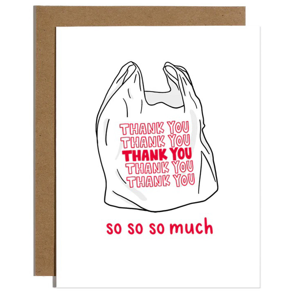 Thank You Plastic Bag Card.