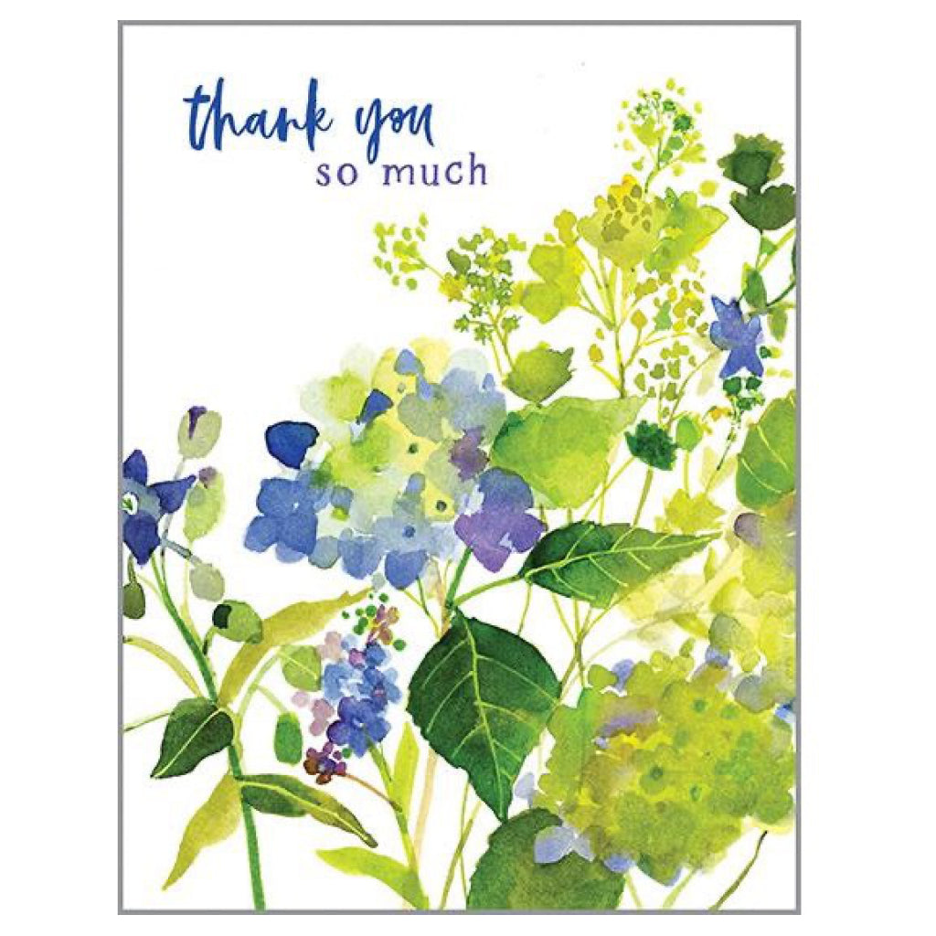 Thank You So Much Watercolour Floral Card