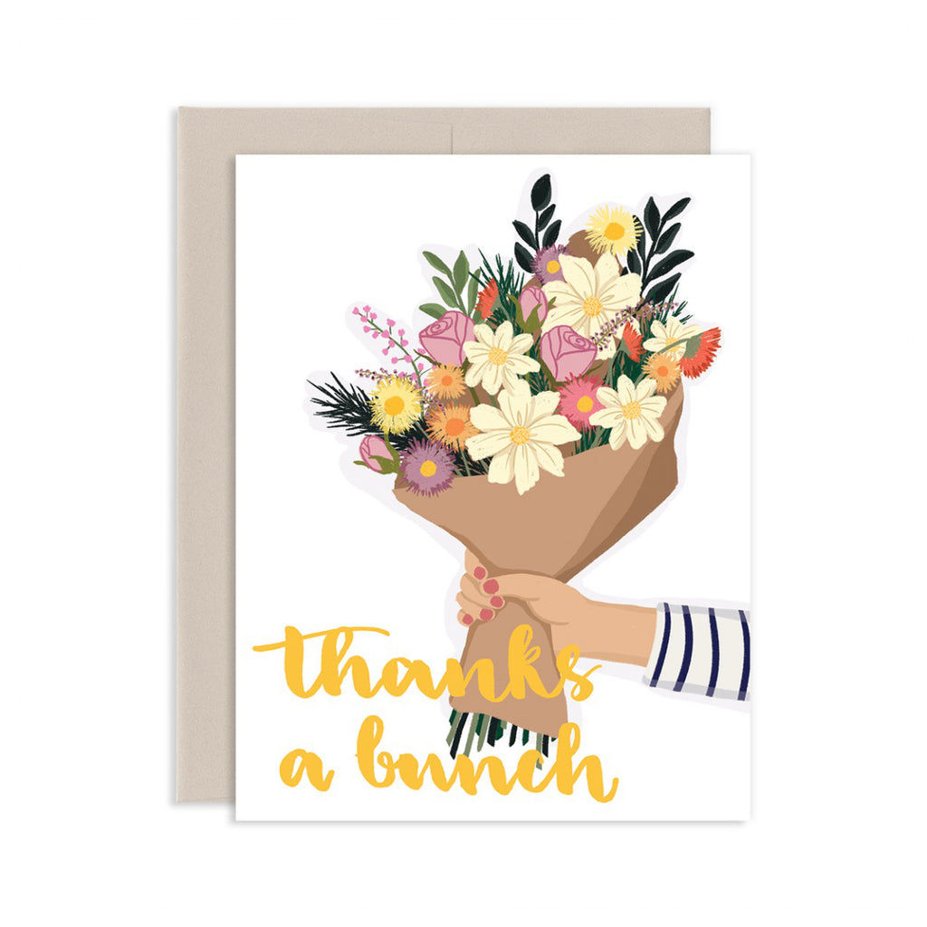 Thanks A Bunch Bouquet Card | Grey Street Paper – Outer Layer