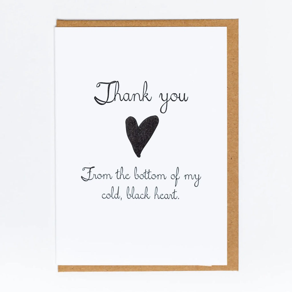 Thanks From The Bottom Of My Black Heart Card