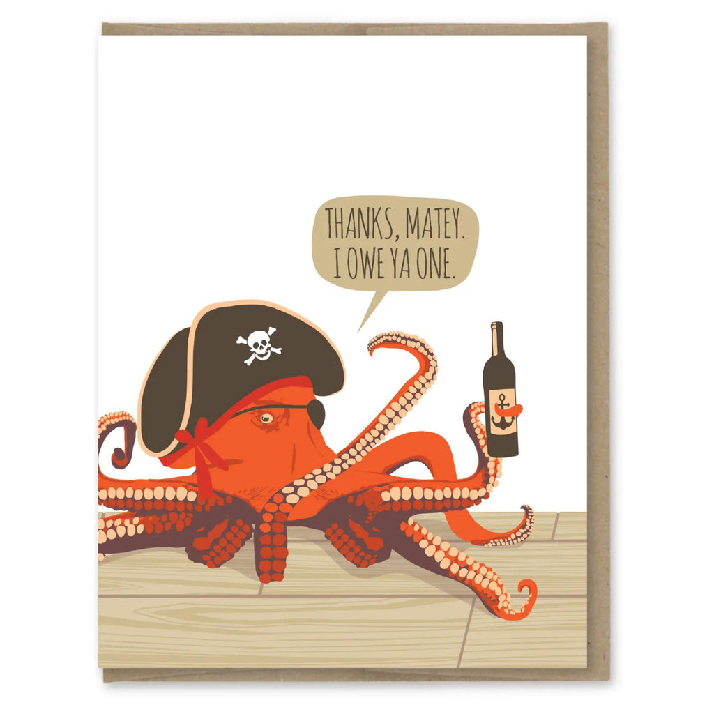 Thanks Matey Octopus Card.