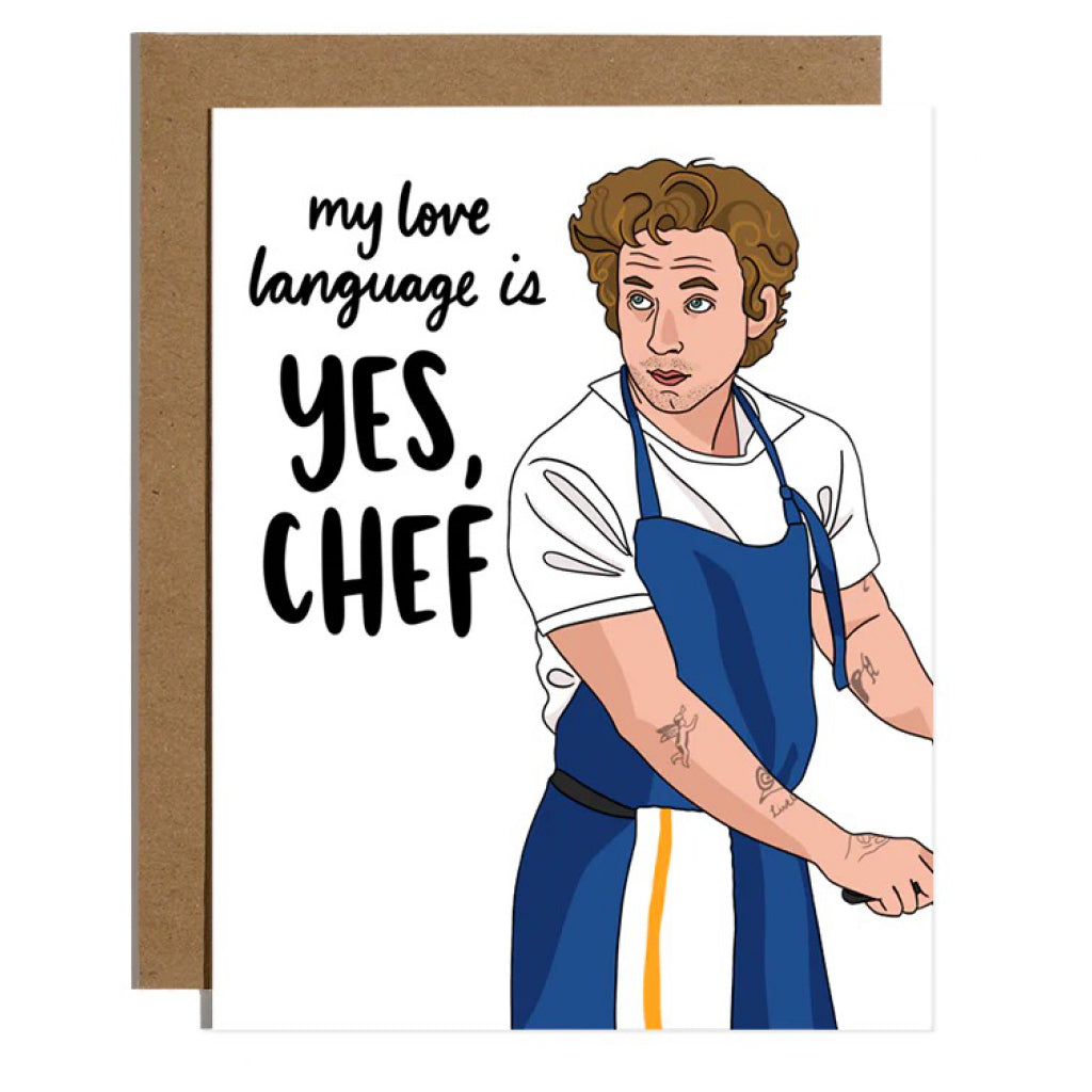 The Bear Yes Chef Love Language Card.