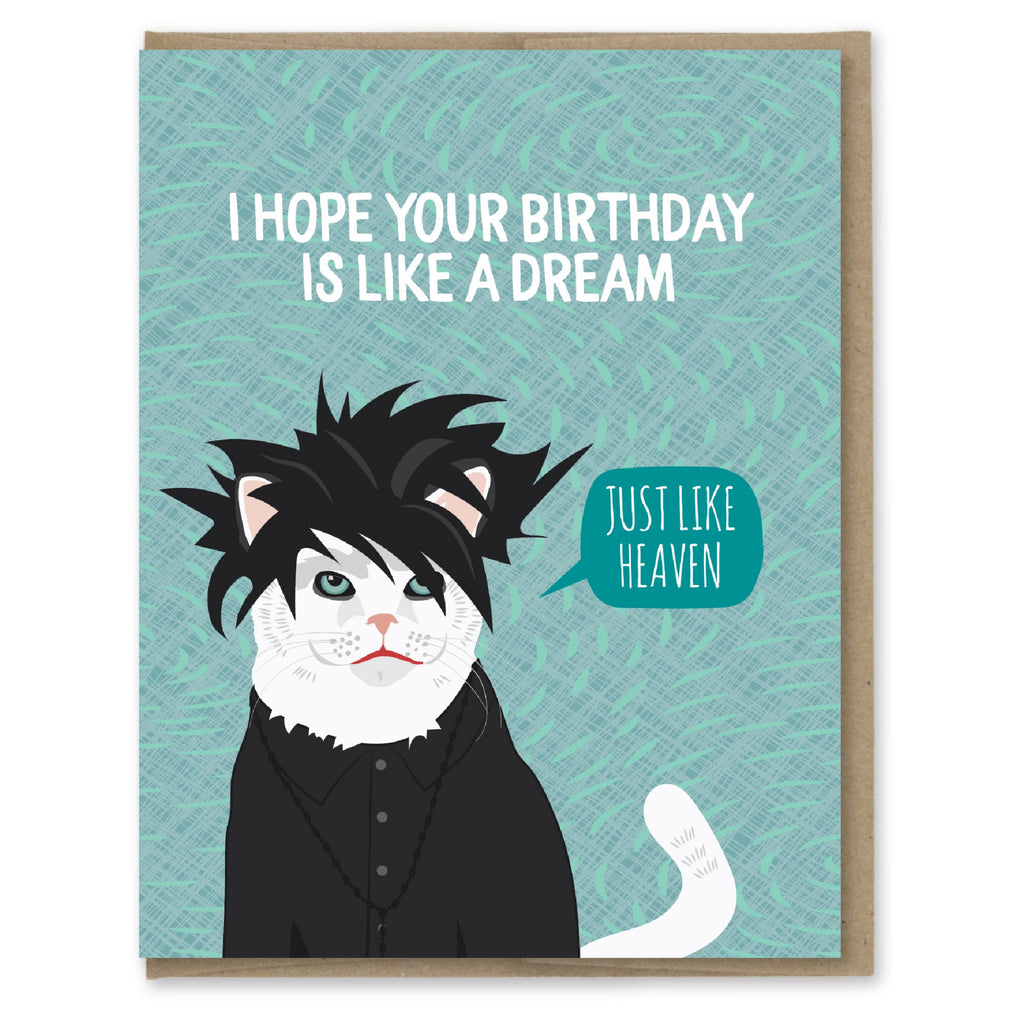 The Cure Robert Smith Cat Birthday Card