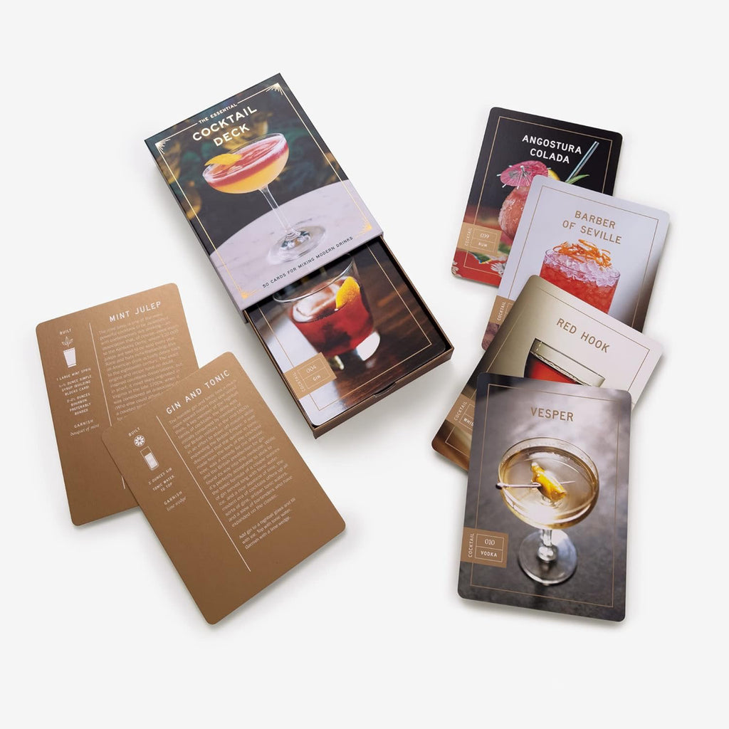 The Essential Cocktail Deck sample cards.