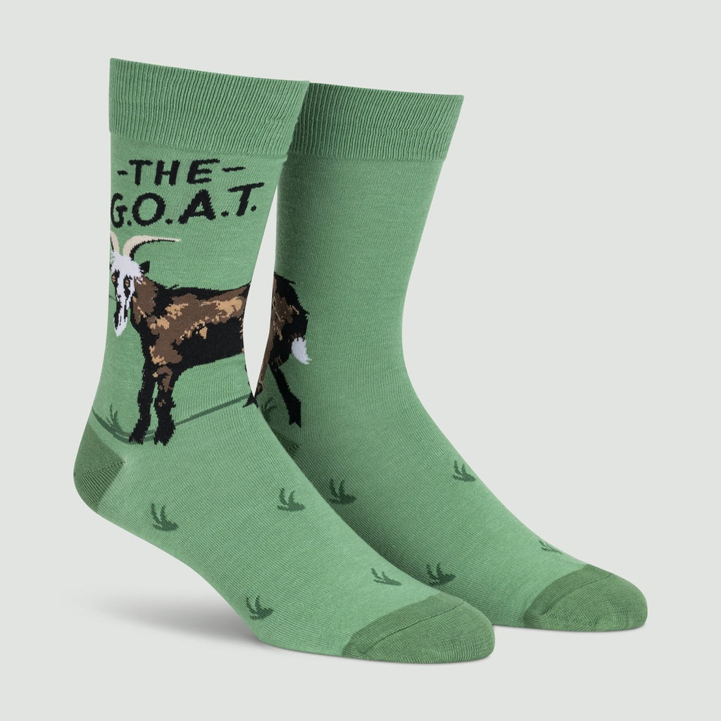 The G.O.A.T. Men's Crew Socks back view.