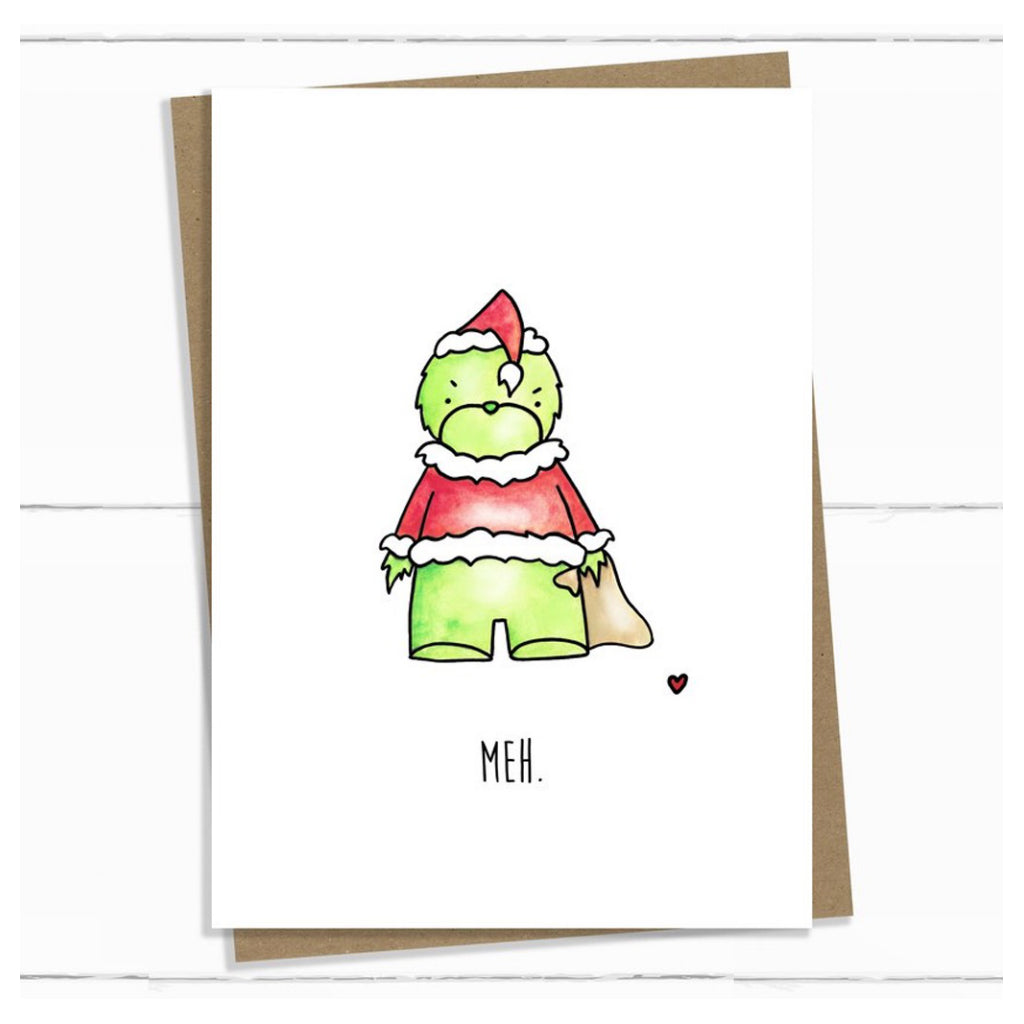 The Grinch Meh Holiday Card