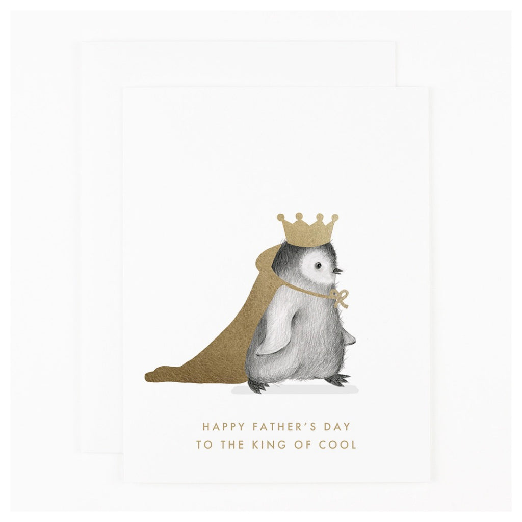 The King of Cool Penguin Dad Card