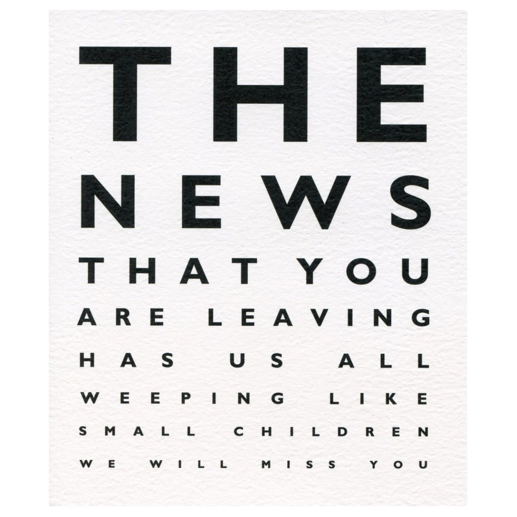The News That Youre Leaving Card