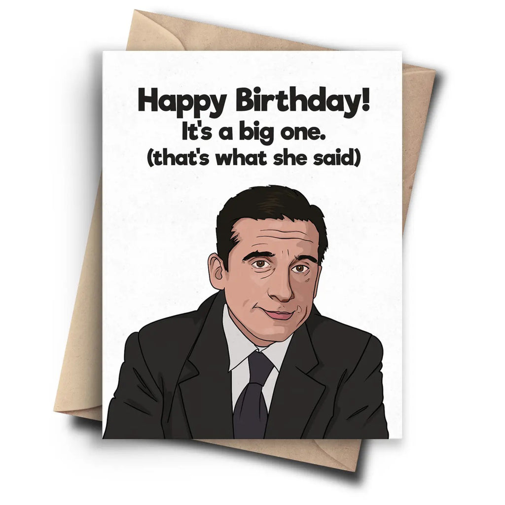 The Office Big One Birthday Card.