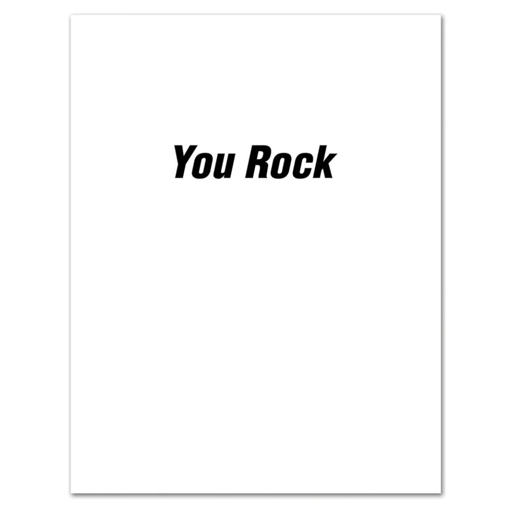 The Rock Father's Day Card inside.