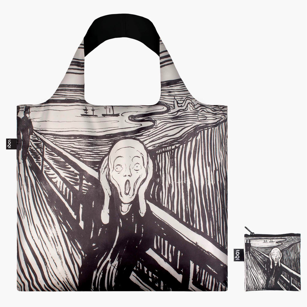 The Scream Recycled Tote Bag with pouch.