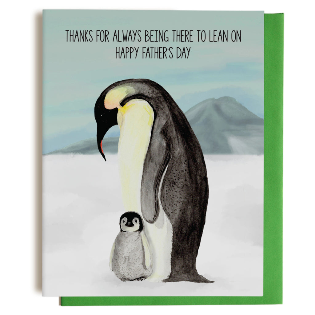 There To Lean On Father Penguin Card