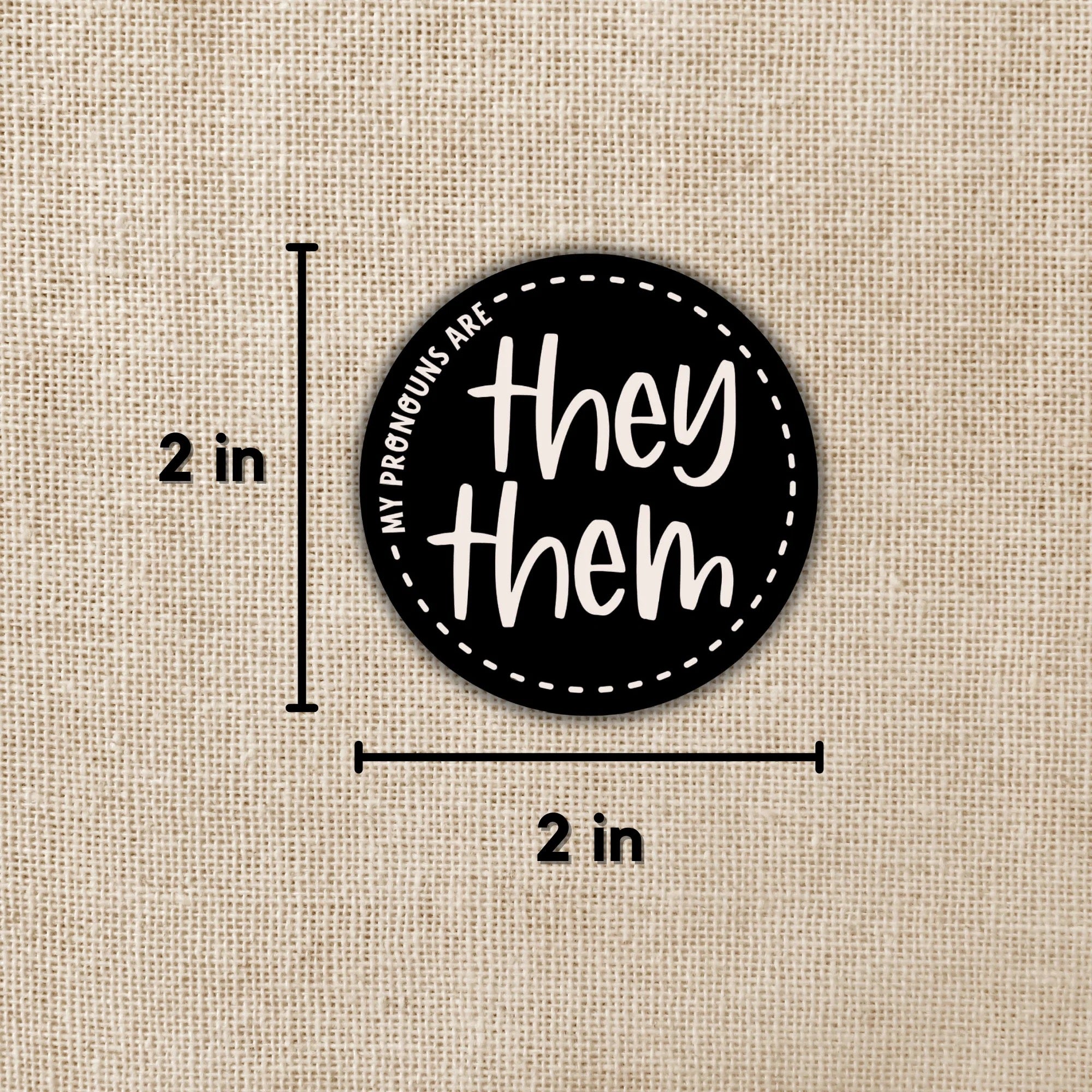 They/Them Pronoun Sticker | Wildly Enough – Outer Layer
