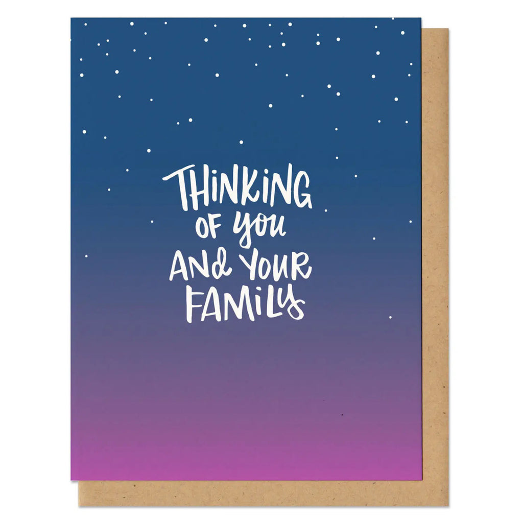 Thinking Of You And Your Family Stars Card