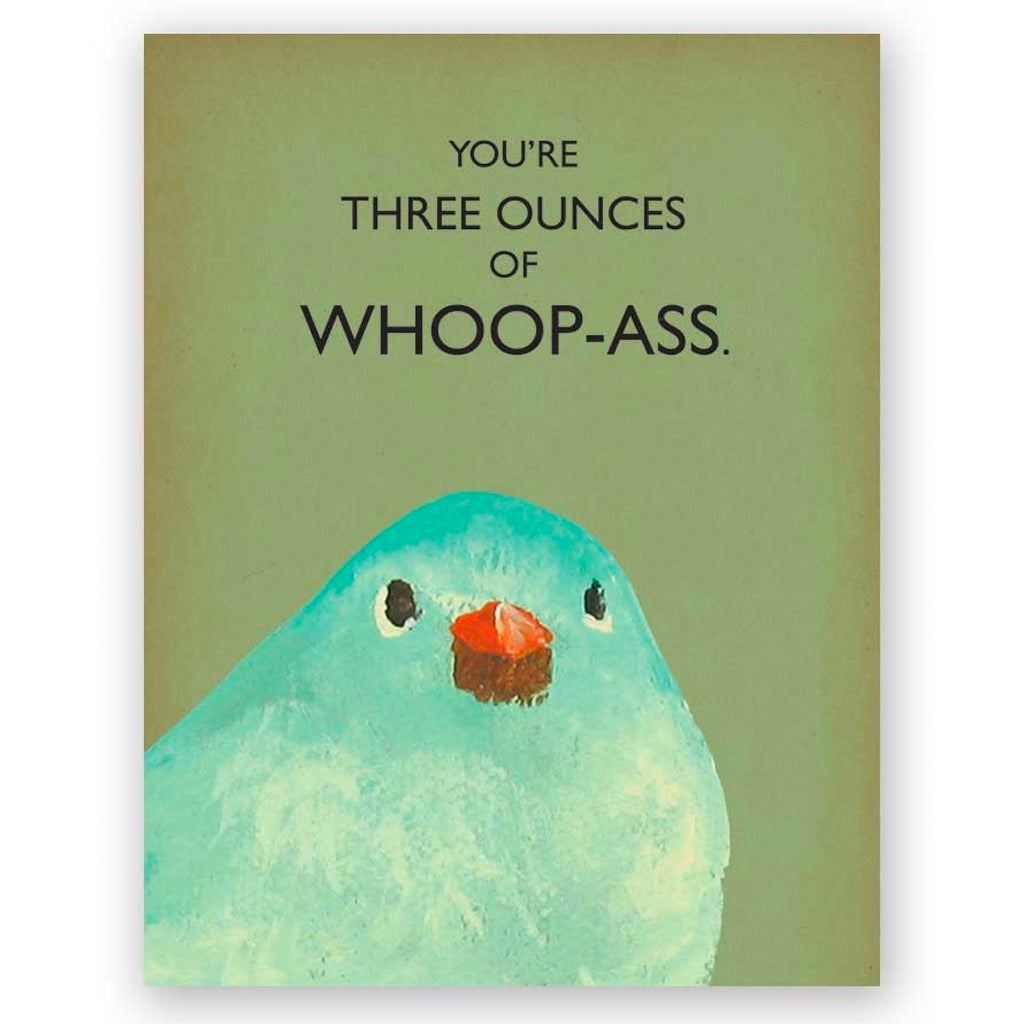 Three Ounce Greeting Card.