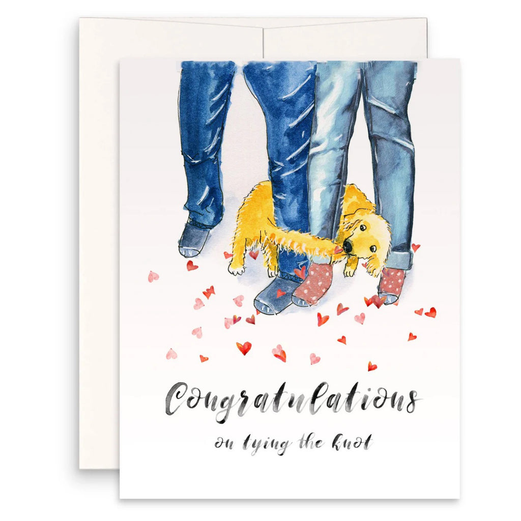 Tie The Knot Dog Wedding Card