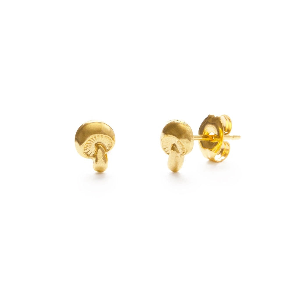 Tiny Mushroom Stud Earrings