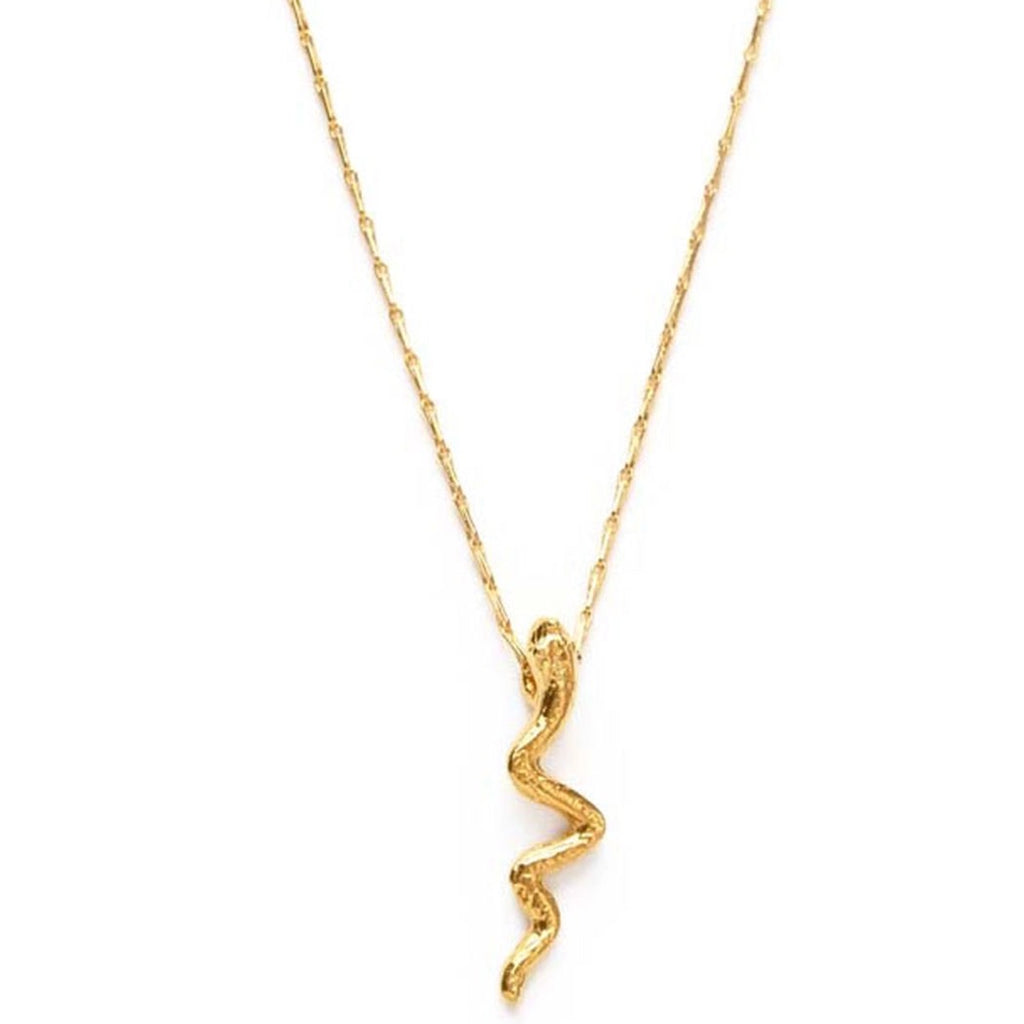 Tiny Serpent Necklace Gold