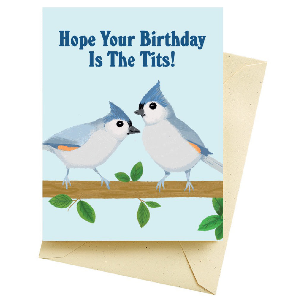 Titmouse Birthday Card.