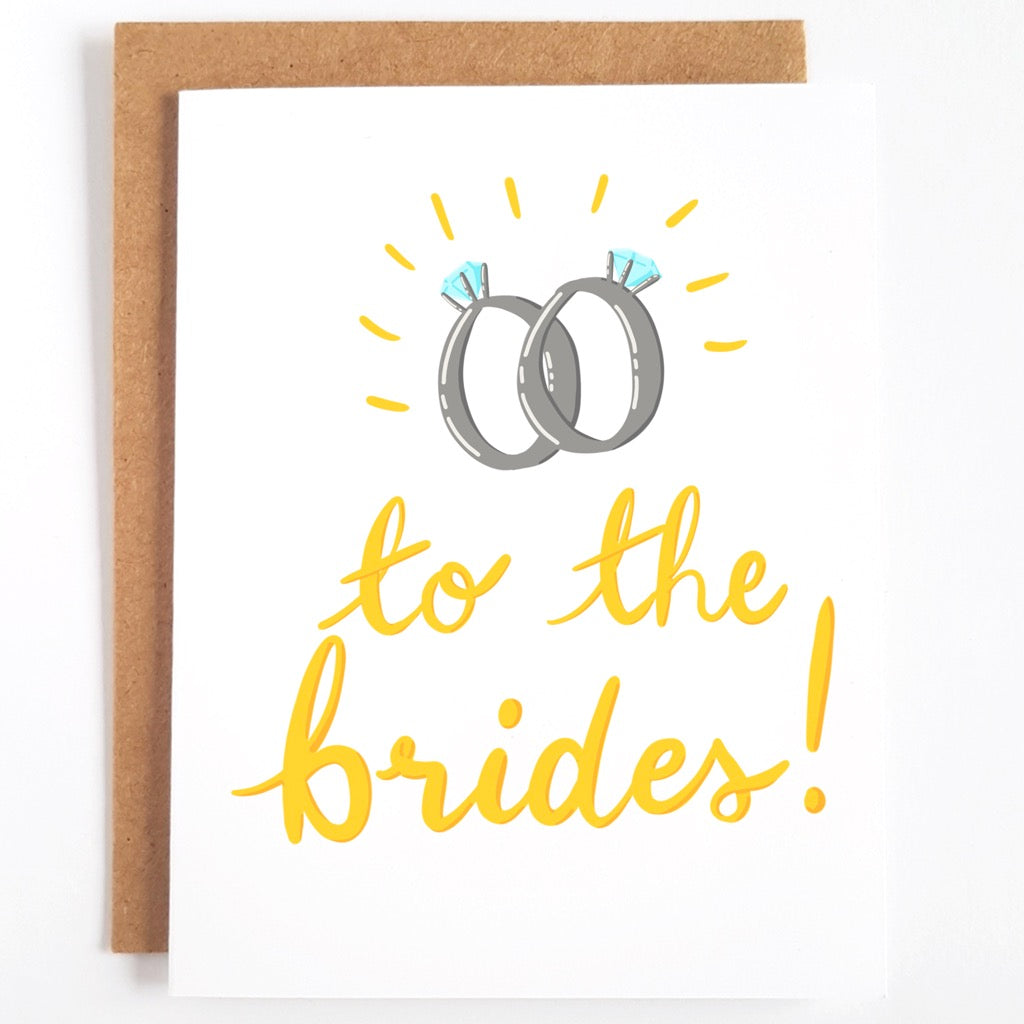 To The Brides Rings Card