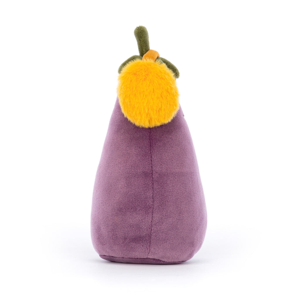 Toastie Vivacious Jellycat Aubergine angle view.