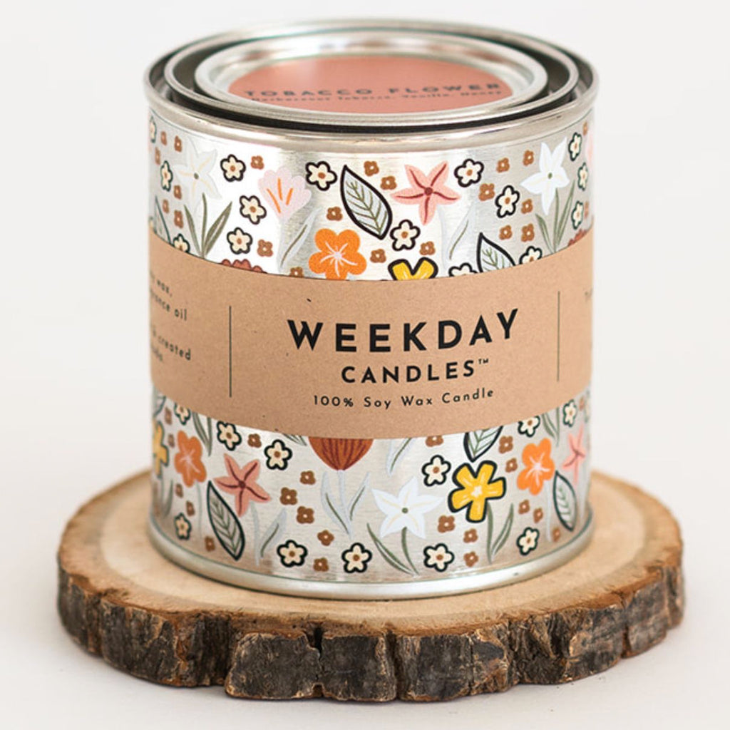 Tobacco Flower Paint Tin Candle.