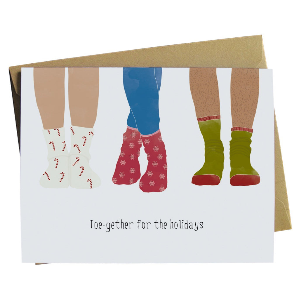 Toe-gether For The Holidays Socks Card