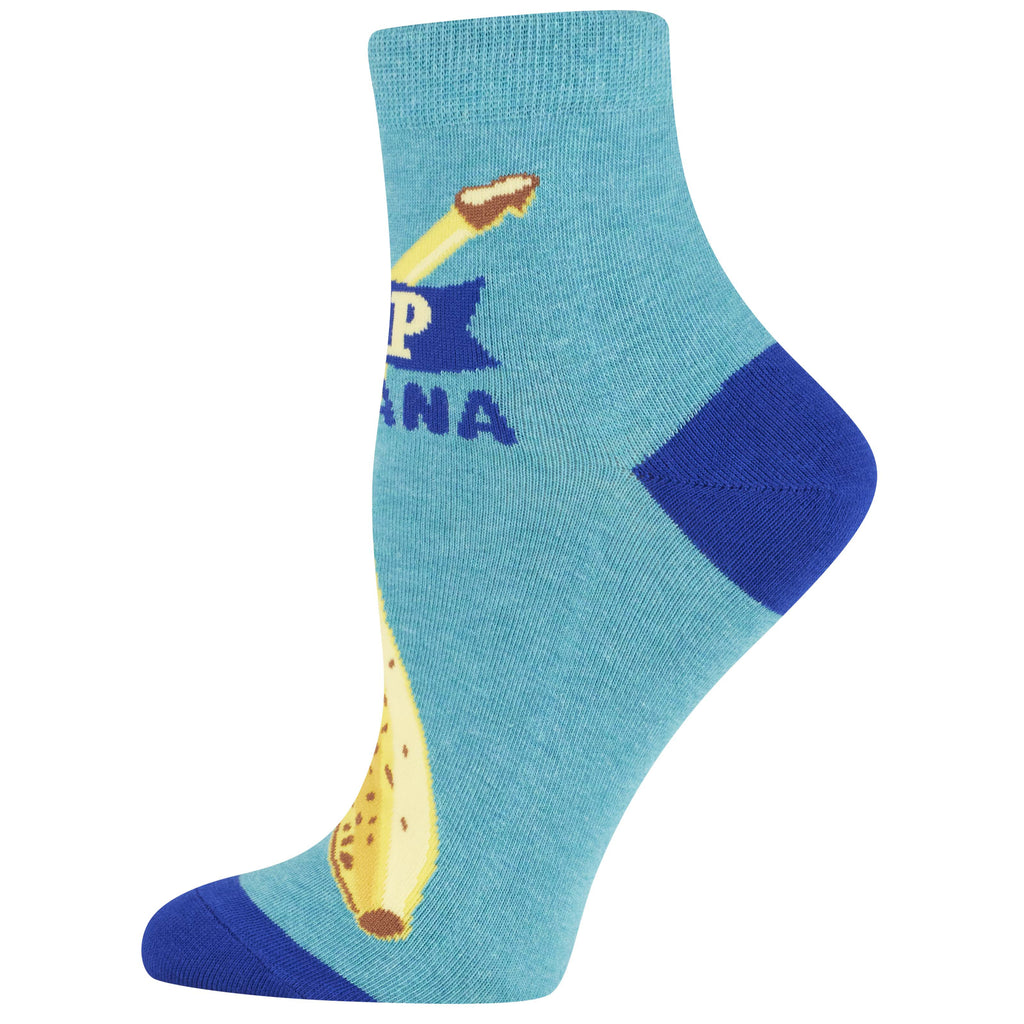 Top Banana Ankle Socks side view.