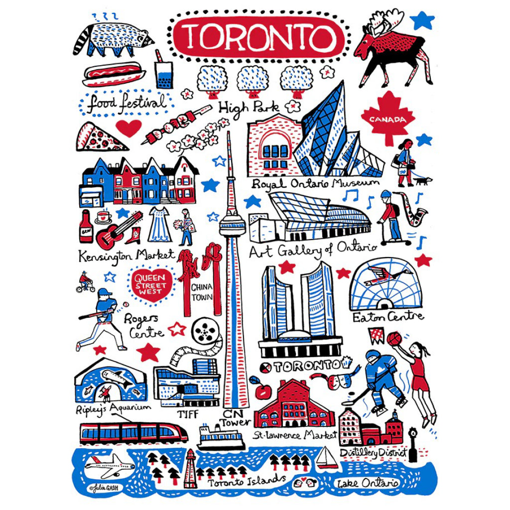 Toronto Cityscape Art Print 6x9.