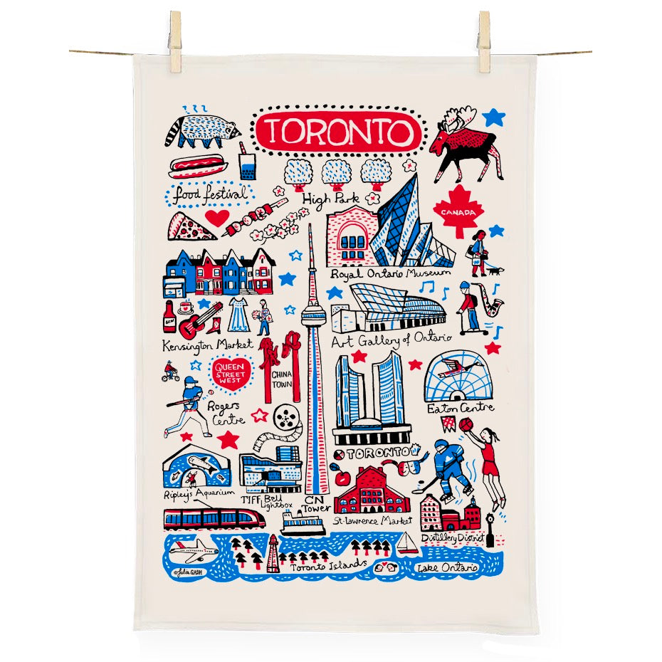 Toronto Cityscape Tea Towel.