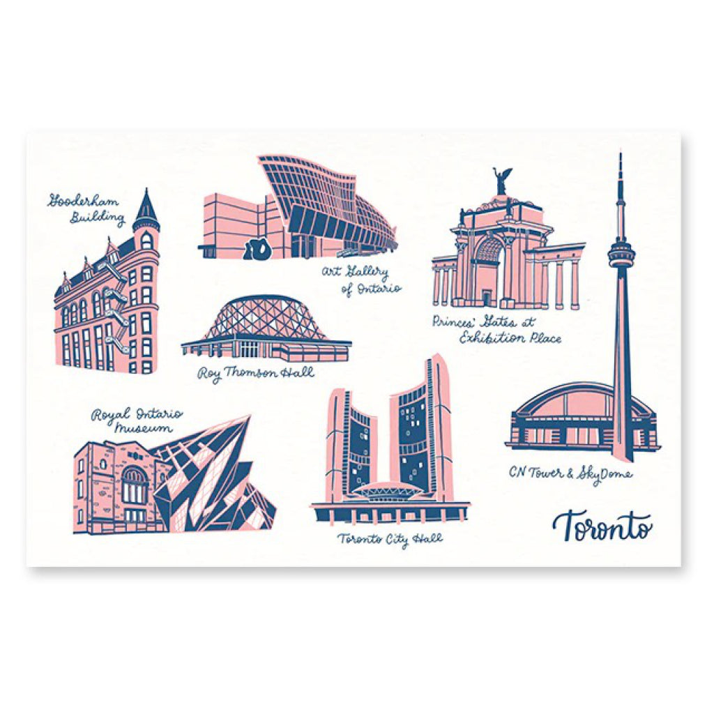 Toronto Landmarks Postcard.