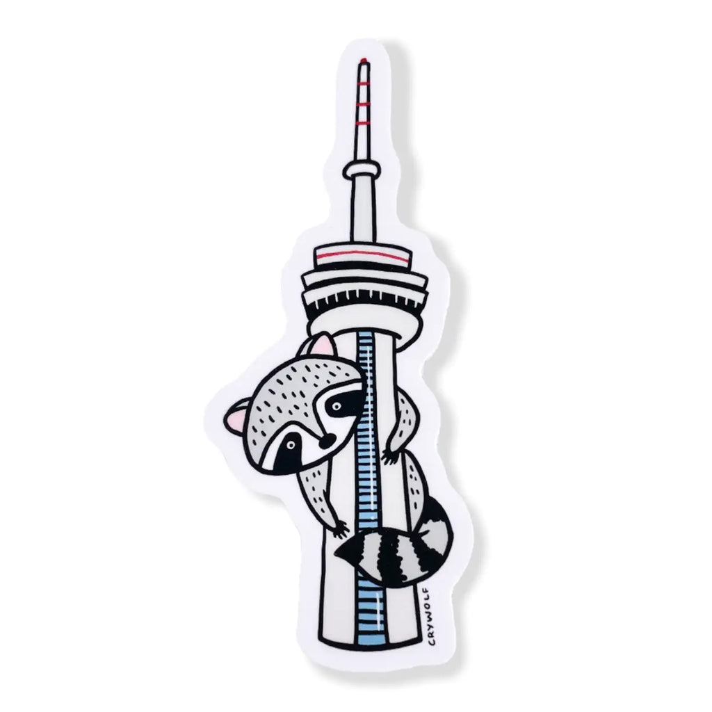 Toronto Raccoon CN Tower Sticker.