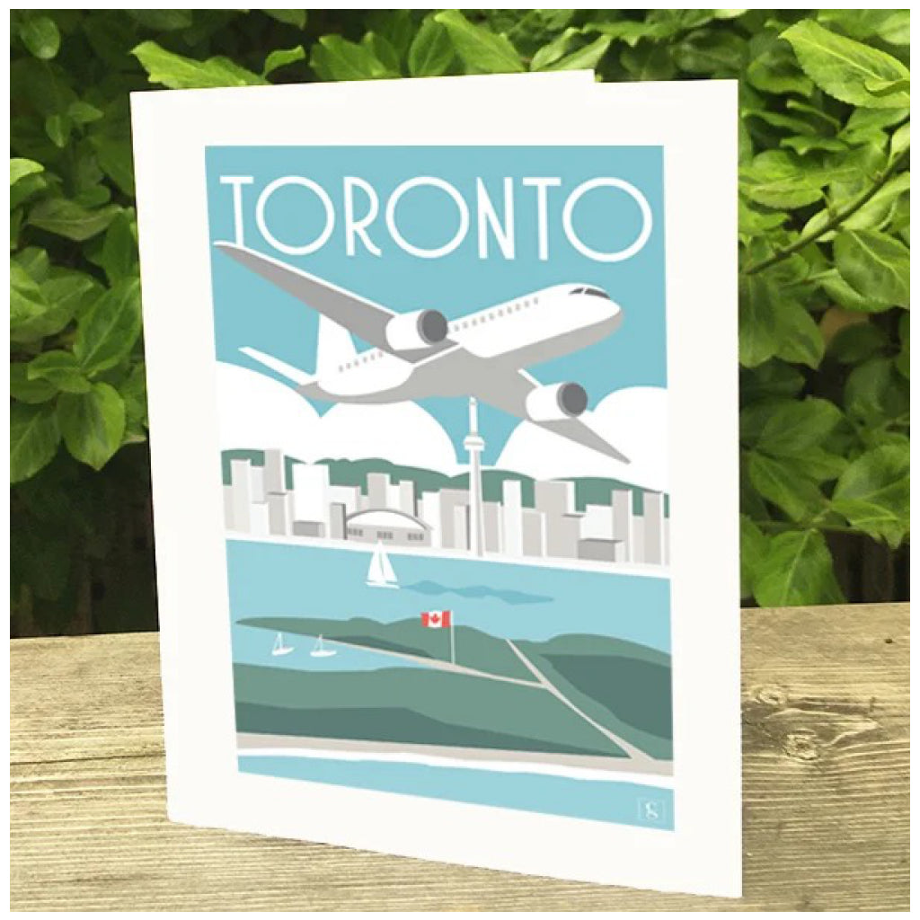 Toronto Skyline With Plane Card.