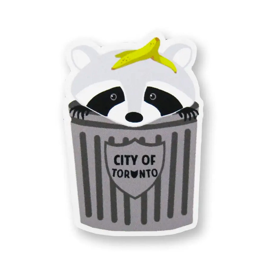 Trash Panda Raccoon Die-cut Sticker.