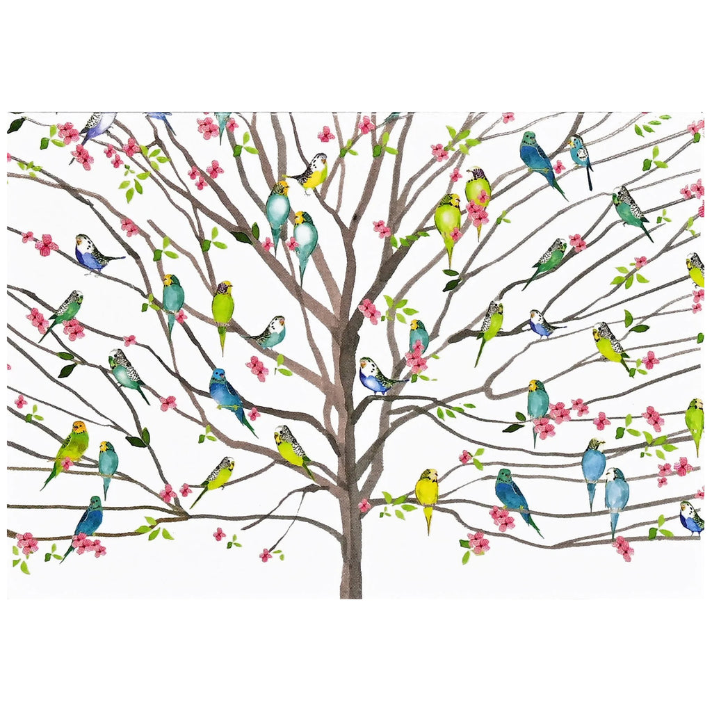 Tree of Budgies Boxed Notecards.