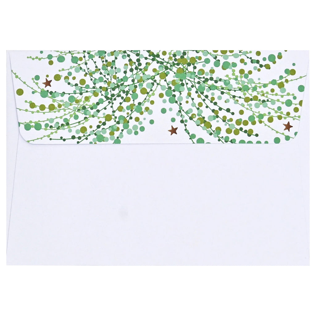 Tree Of Festive Wishes Boxed Holiday Cards envelope.