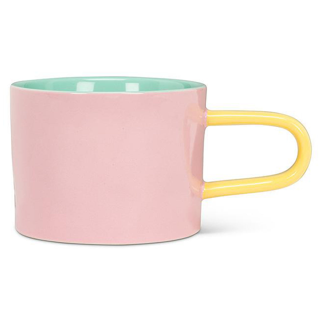 Triple Colored Mug - pink/green.