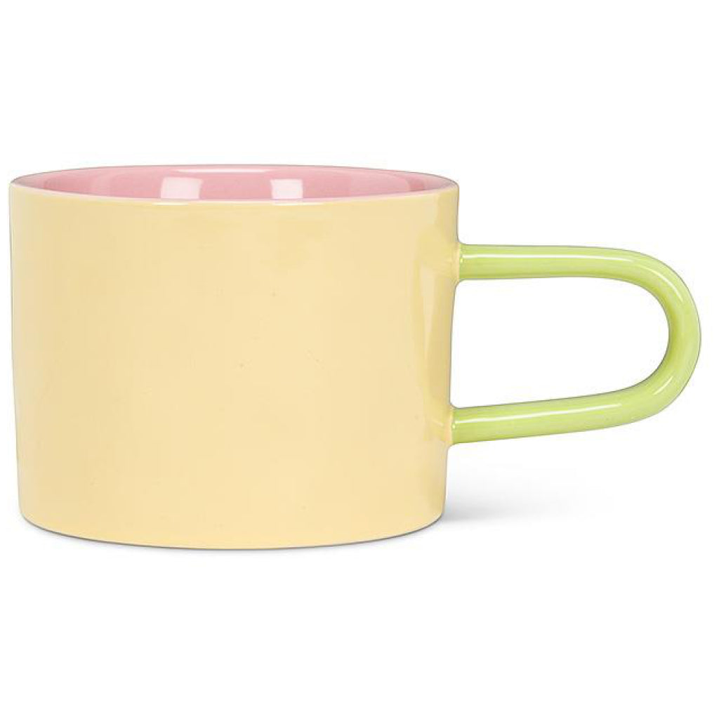 Triple Colored Mug - yellow/pink.