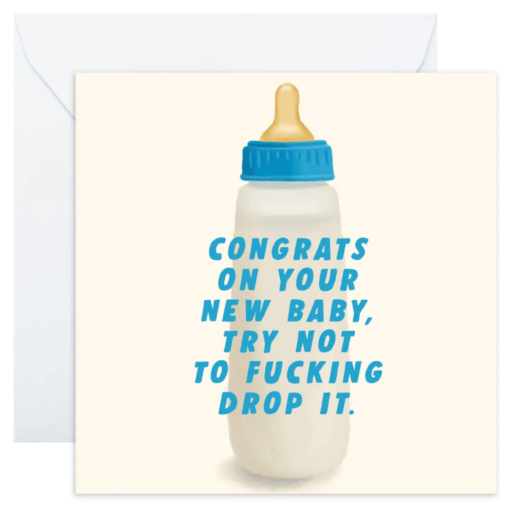 Try Not To Drop It New Baby Card