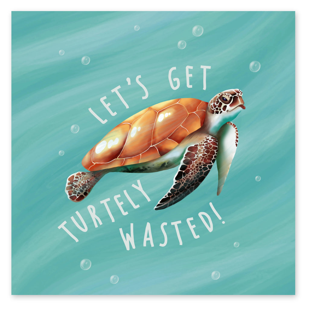 Turtley Wasted Birthday Card