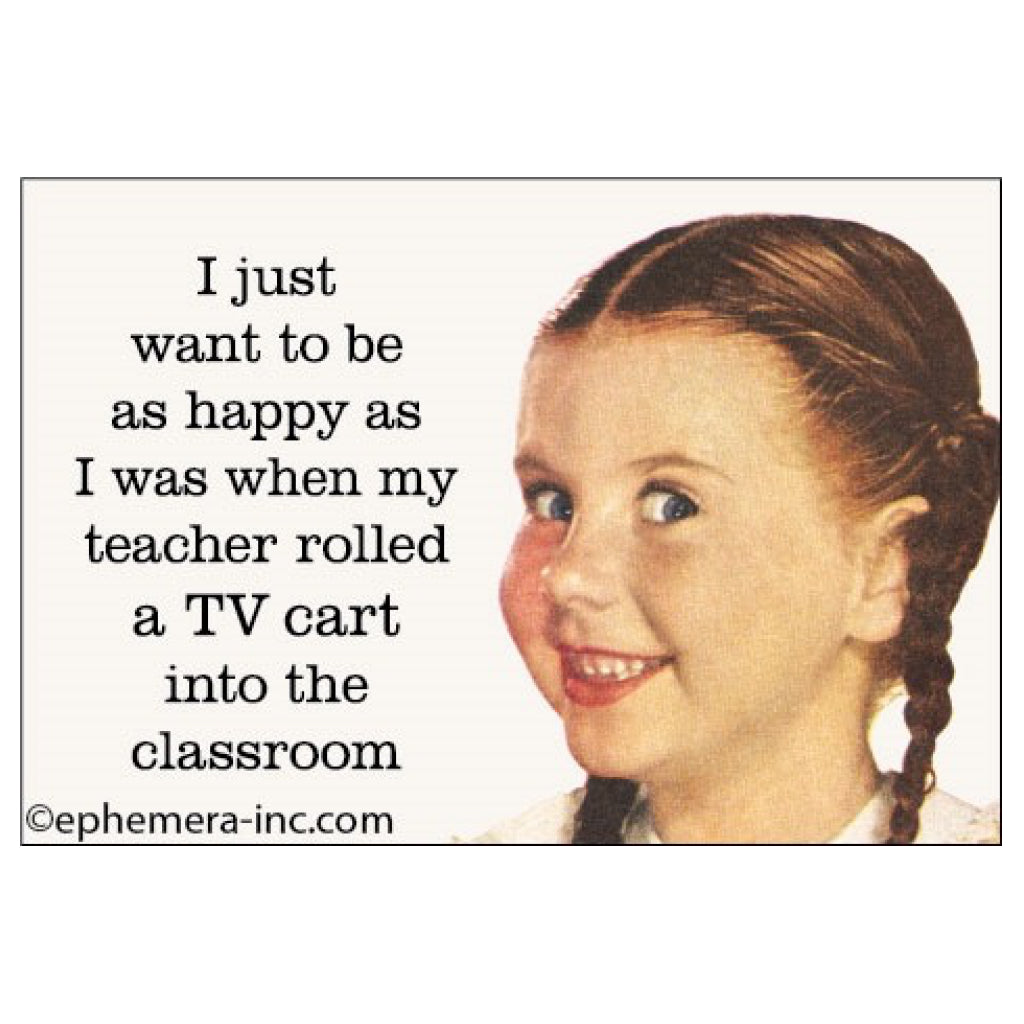 TV Cart In The Classroom Magnet.