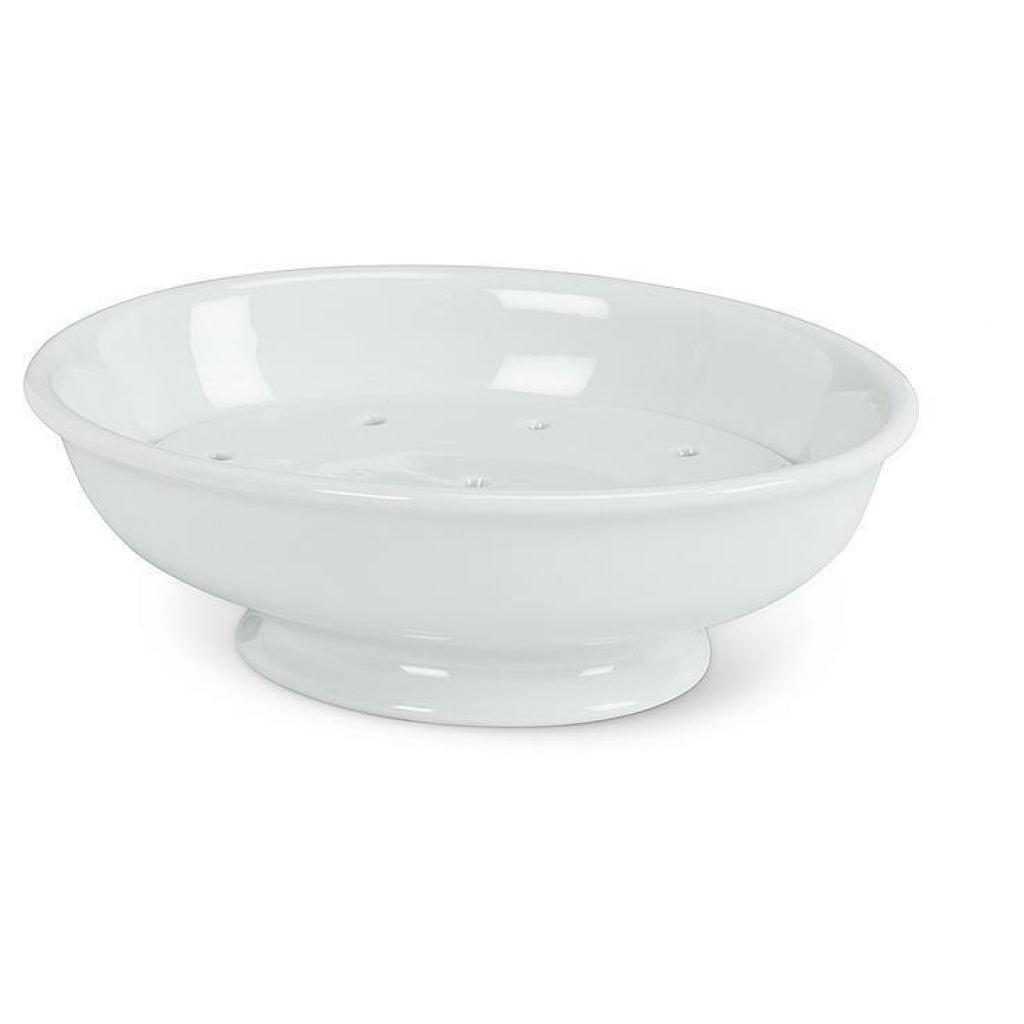 Two Piece Soap Dish with Strainer.