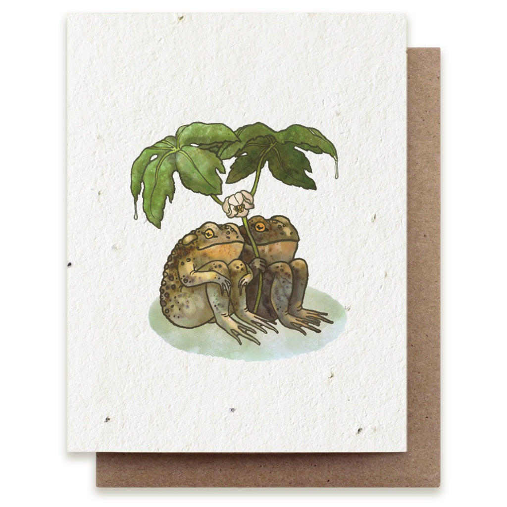 Two Toads Together Plantable Herb Seed Card.
