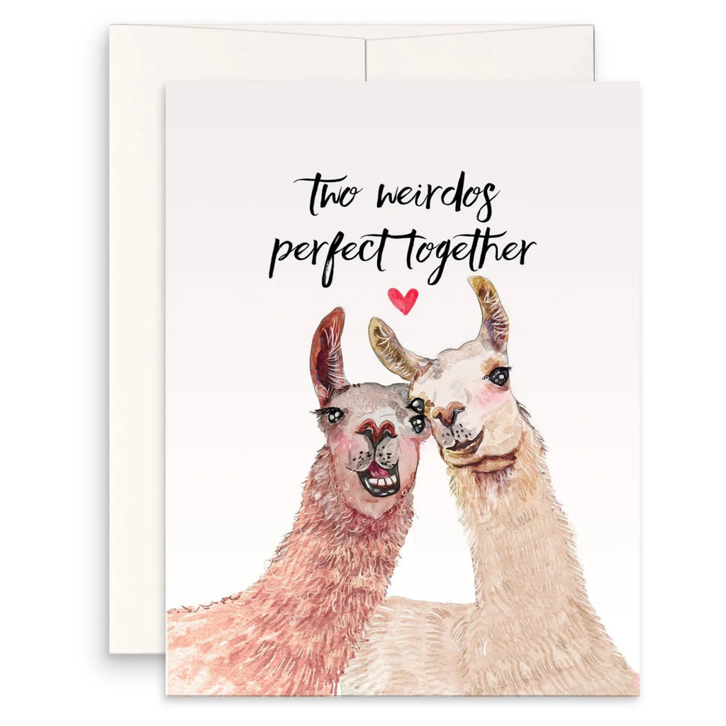 Two Weirdo Llamas Wedding Card