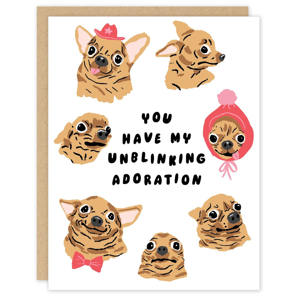 Unblinking Adoration Card.