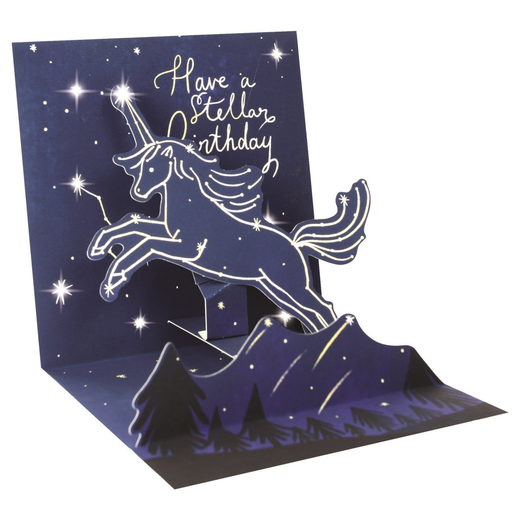 Unicorn Constellation Pop-Up Birthday Card
