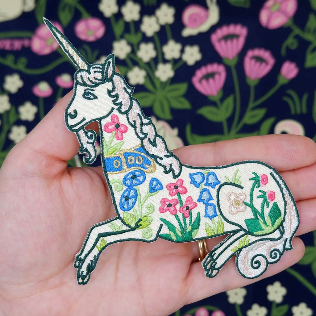 Unicorn Garden Embroidered Patch.
